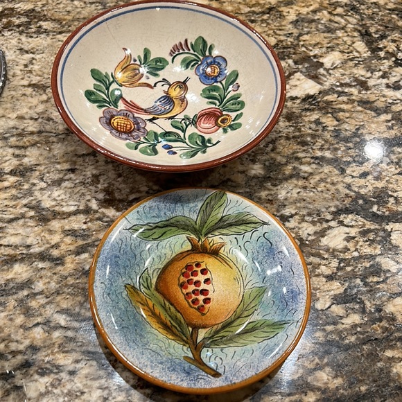 Two vintage items bowl and small plate